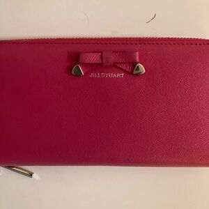 Jill Stuart Fuchsia Wallet with Bow Accent